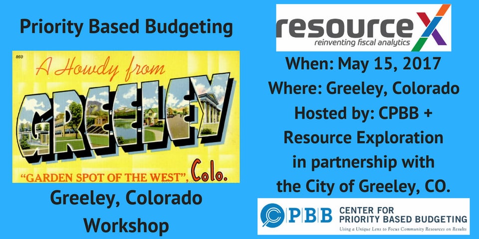 Priority Based Budgeting Workshops! Coming to a City Near You!